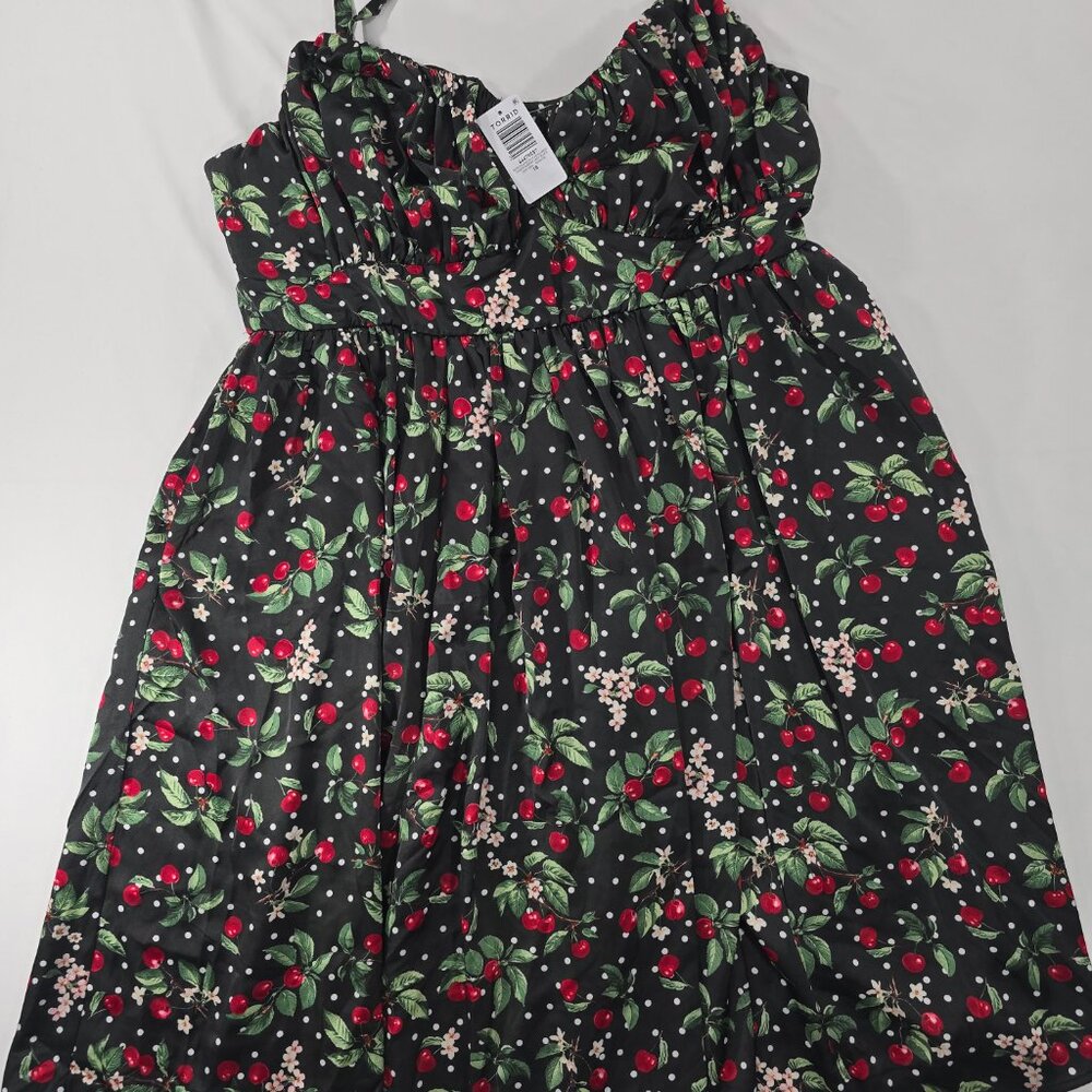 torrid Black Cherry Print Midi Dress - Picture 7 of 9